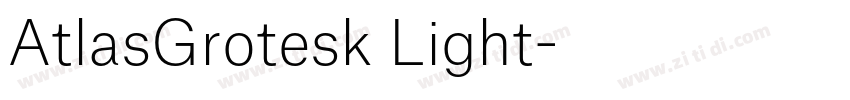 AtlasGrotesk Light字体转换